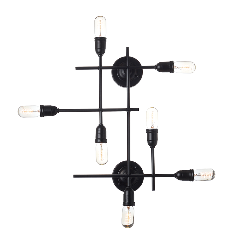 NETTO ΕΠΙΤΟΙΧΟ/ΟΡΟΦΗΣ Φ/Σ 7ΧΕ27 ΜΕΤΑΛΛΙΚΟ ΜΑΥΡΟ 82Χ75Χ15CM COBRA