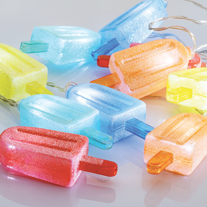 "MULTICOLOR PLASTIC ICE-CREAMS", 10LED ΛΑΜΠΑ ΣΕΙΡΑ ΜΠΑΤ(3xAA) ΨΥΧΡΟ ΛΕΥΚ IP20 135+30cm ΔΙΑΦ ΚΑΛΩΔ