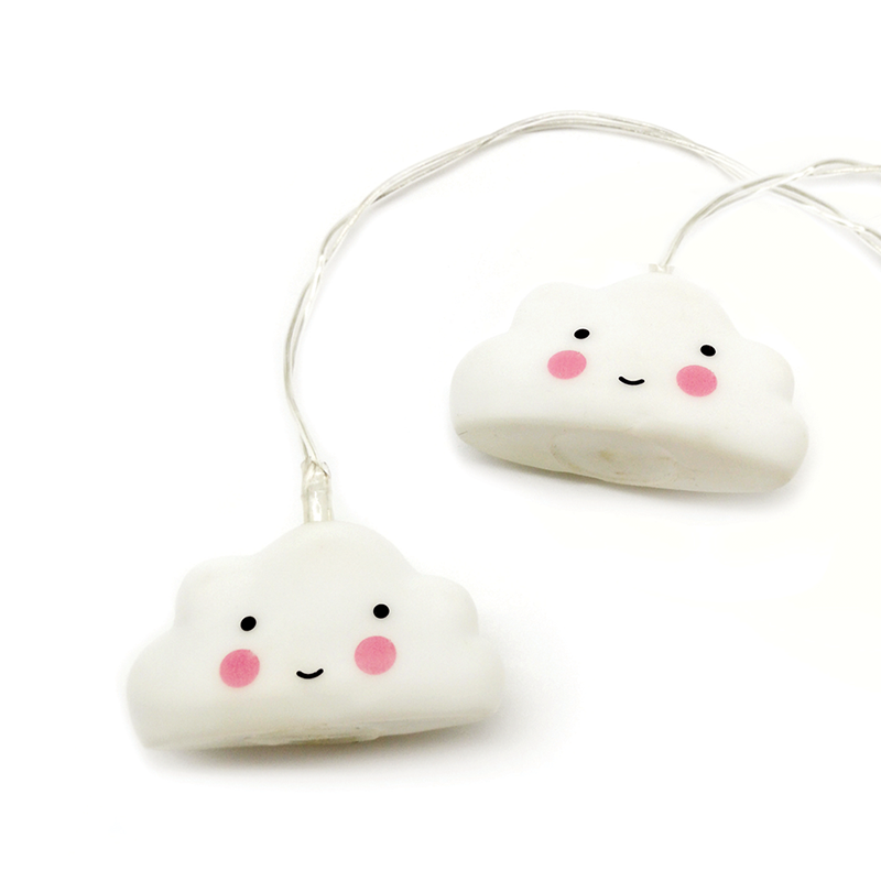 "PLASTIC CLOUD" 10 LED ΛΑΜΠΑΚ ΣΕΙΡΑ ΜΠΑΤΑΡ.(3xAA) ΨΥΧΡΟ ΛΕΥΚΟ IP20 135+30cm ΔΙΑΦΑΝ ΚΑΛΩΔ ΤΡΟΦΟΔ